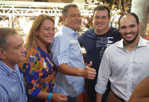 Deputado Marquinho Viana na abertura do Carnaval de Salvador ao lado do governador Rui Costa