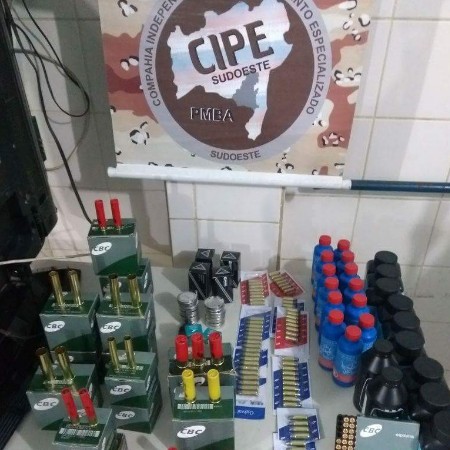 Caculé: Cipe Sudoeste apreende grande quantidade de munição
