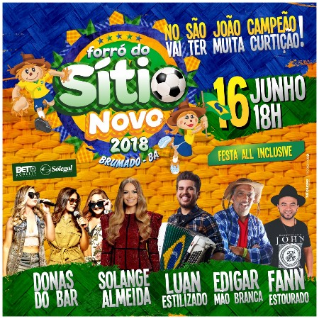 Forró do Sítio Novo: Solange Almeida, Luan Estilizado, Donas do Bar, Edigar Mão Branca e Fann Estourado fazem a festa no dia 16 de junho