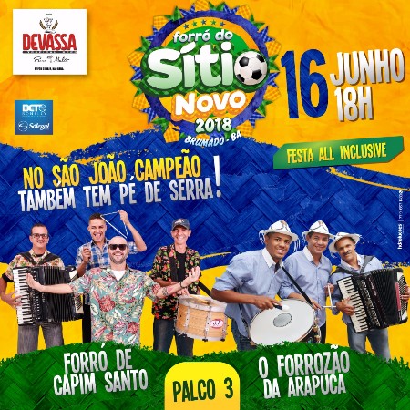 Forró do Sítio novo 2018 tem novidade: Mais um palco é confirmado com forró pé de serra