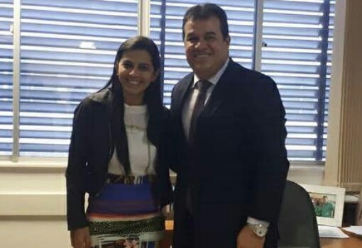 Deputado Marquinho Viana recebe vereadora de Livramento em seu gabinete 