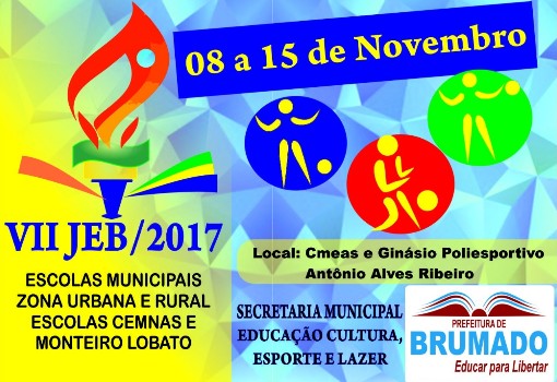 VII Jogos Escolares de Brumado - JEB 2017 terão início nesta quarta-feira (08)