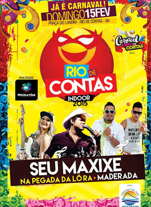 No domingo de Carnaval tem o Rio de Contas Indoor