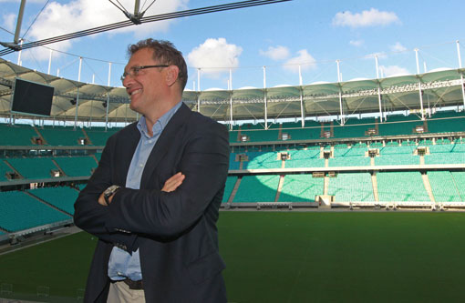 Secretário-geral da Fifa e comitiva fazem visita de inspeção à Arena Fonte Nova