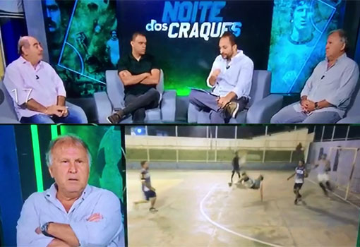 Gol de bicicleta de brumadense leva nota 10 de Zico, Rivelino e Denilson em programa do canal Esporte Interativo