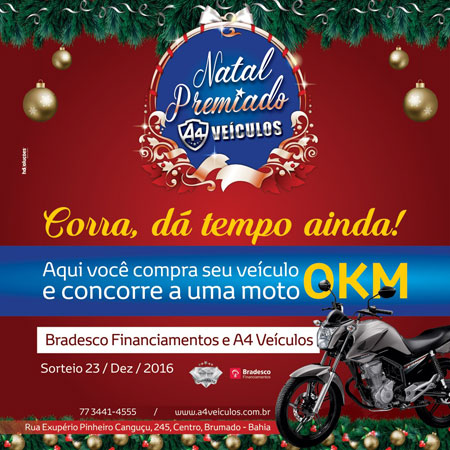 A4 Veículos: adquira seu carro e concorra a uma moto O Km