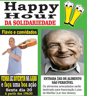 Brumado: AABB promove Happy Hour da Solidariedade em prol do Lar dos idosos