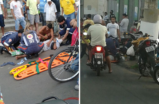 Brumado: Idoso a bordo de uma bicicleta foi atropelado na Avenida João Paulo I