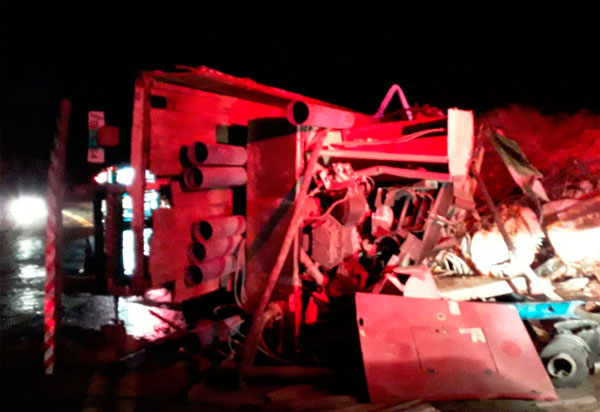 Três pessoas ficam feridas em acidente com caminhão na BA-148 trecho de Rio de Contas