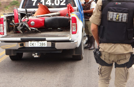 Indivíduos que roubaram moto em Malhada de Pedras sofreram acidente e foram detidos