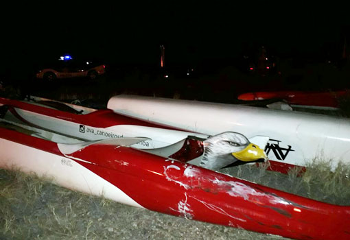 Brumado: acidente envolve competidores de canoagem na rotatória da BA-262