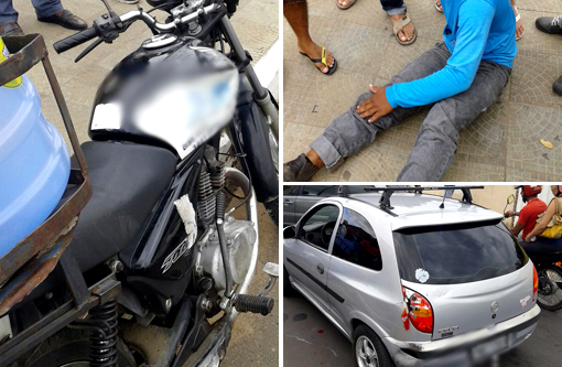 Brumado: Motociclista colide com automóvel na Avenida João Paulo I
