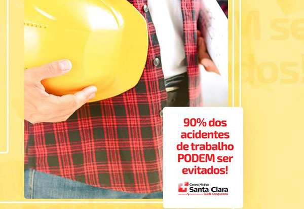 Centro Médico Santa Clara alerta para estatísticas de casos de acidentes de trabalho