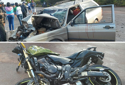 Carro e moto colidem e duas pessoas morrem em Barra da Estiva