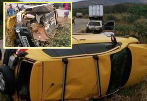 Motorista perde controle da direção e capota veículo na BA-148 no trecho entre Rio de Contas e Jussiape