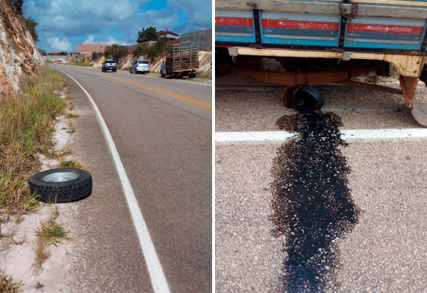 Roda de carro de desprende e atinge moto em Rio de Contas