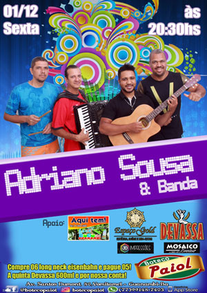 Adriano Sousa e Banda se apresentam em Guanambi