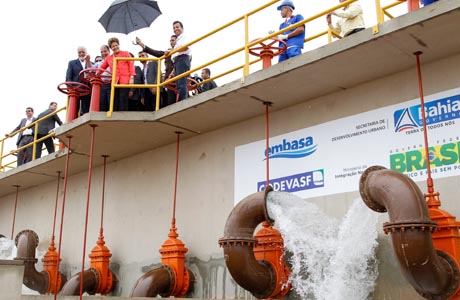 DILMA E WAGNER INAUGURARAM ADUTORA DO ALGODÃO