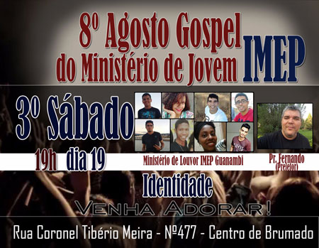 Brumado: neste sábado (19) tem continuidade do 8º Agosto Gospel