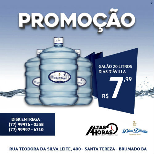 Altas Horas está com promoção em água mineral