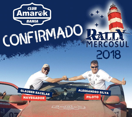 Brumado: Alessandro Silva e Glauber Bacelar participarão do Rally Mercosul 2018