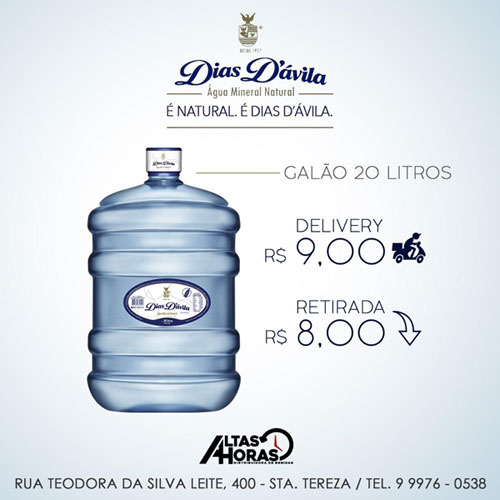 Altas Horas distribuidora: Disk Entrega água mineral