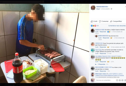Alunos  fazem churrasco em sala de aula e postam fotos e vídeos na internet no sul da Bahia