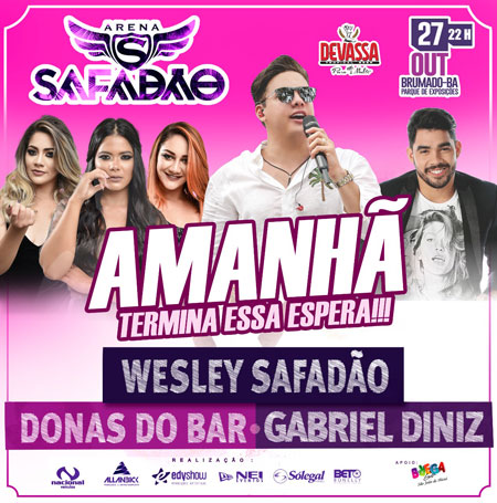Nesta sexta (27) tem Arena Safadão em Brumado