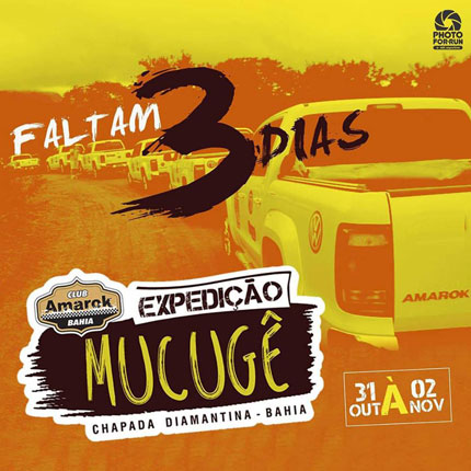 Clube Amarok Bahia: Faltam 03 dias para a Expedição Mucugê