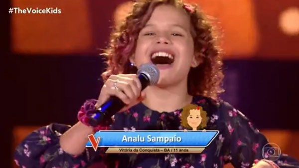 Conquistense Analu Sampaio participa do The Voice Kids e passa na primeira audição
