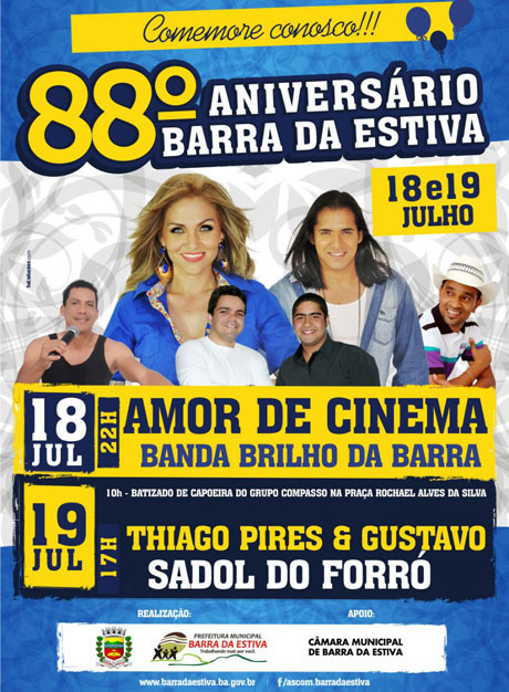 Começa neste sábado a festa em comemoração ao aniversário de Barra da Estiva