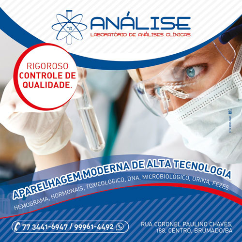 Brumado: faça exames laboratoriais no Laboratório Análise