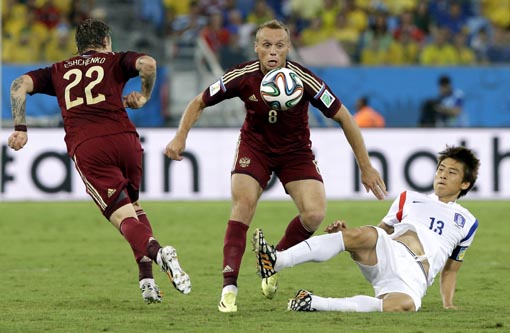 Copa do Mundo: Rússia e Coreia do Sul empatam em Cuiabá