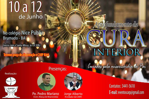 Brumado: Carp realizará Aprofundamento de Cura Interior 2016