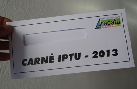 IPTU: COMUNICADO DA PREFEITURA DE ARACATU