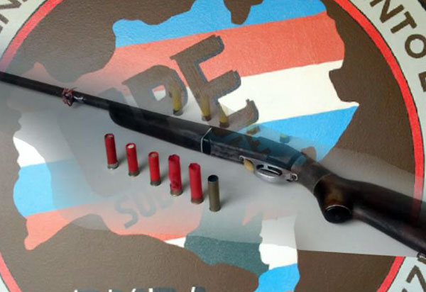 Cipe Sudoeste apreende armas e munições na Reserva Estadual Parqueo Serra dos Altos, em Palmas de Monte Alto 