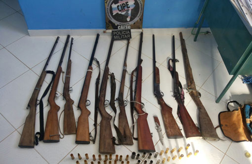 Tanhaçu: Polícia apreende armamento utilizado para caça 