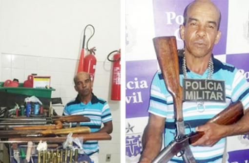 Brumado: Homem agride esposa e é localizado pela polícia portando várias armas de fogo