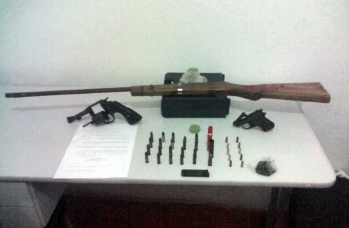 Aracatu: Policia Civil e Militar apreende armas de fogo