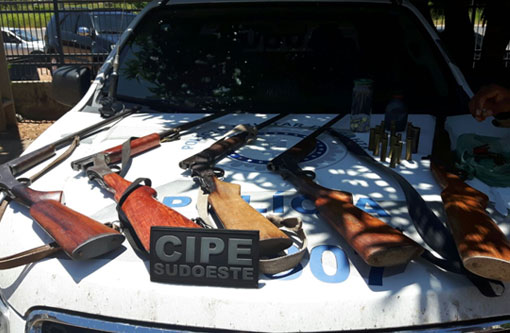 Guanambi: Caesg apreendeu cinco armas de fogo tipo espingardas