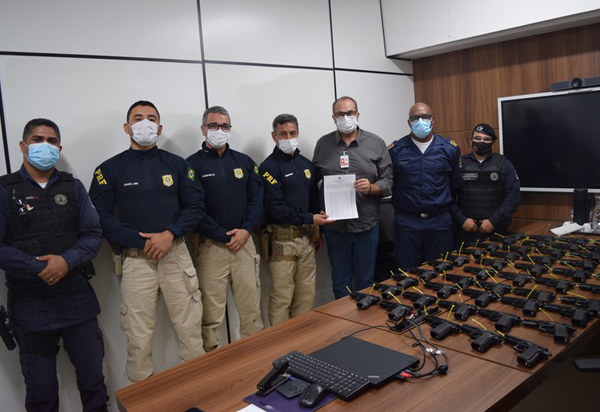 PRF/BA realiza doação de armas e munições para a Guarda Municipal de Jequié/BA