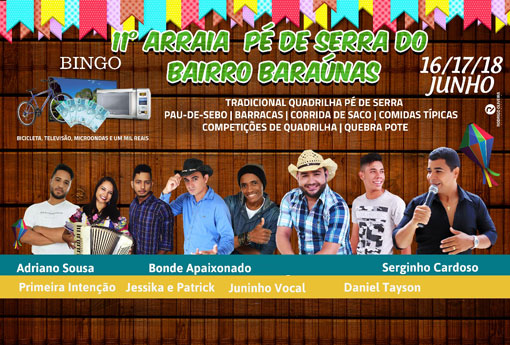 Brumado: Vem aí o 11º Arraiá Pé de Serra do Bairro Baraúnas