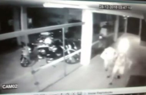 Assaltante quebra vidro de loja e morre após estilhaços cortarem sua artéria