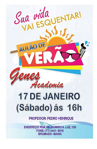 Genes Academia promove 'Aulão de verão'