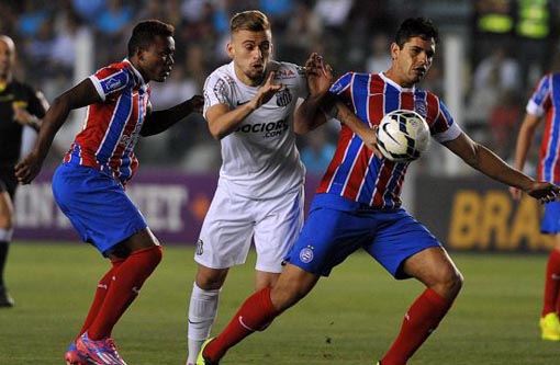 Bahia sofre gol no início e perde para o Santos fora de casa