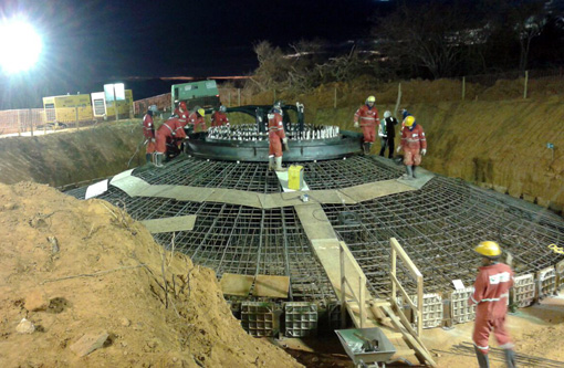 Base de primeira torre do Parque Eólico está sendo montada em Cristalândia