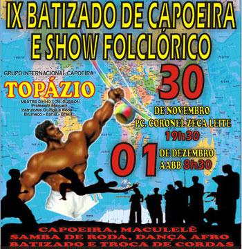 Brumado: Grupo Topázio realiza 9º Batizado de Capoeira