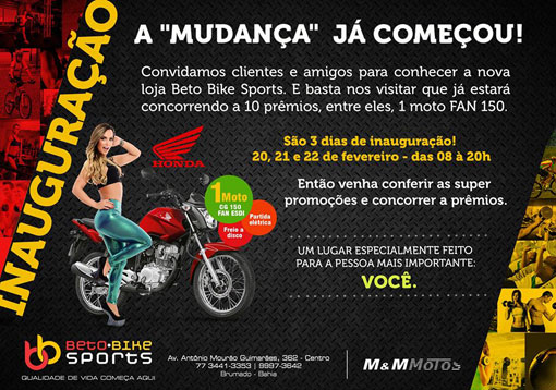 Brumado: Beto Bike inaugura nova loja nesta quinta-feira, 20