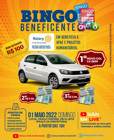  Brumado: Bingo Beneficente em prol da da Apae e projetos humanitário acontece neste domingo 1º