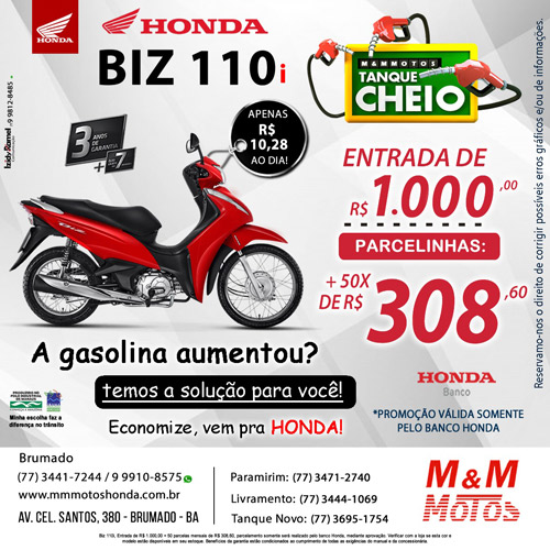 M & M Motos: Economize! Vem para a Honda